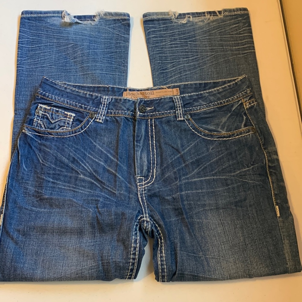 38x32 Rock and Roll Cowboy Double Barrel Relaxed Bootcut Jeans